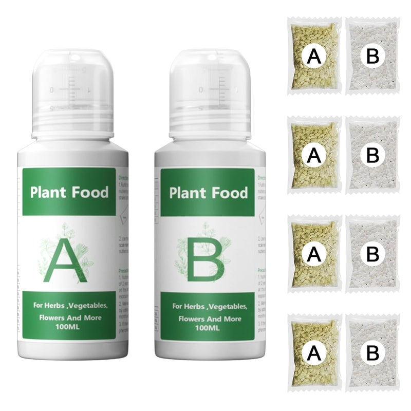 Haligo Hydroponics Nutrients (1000ml in Total), All Purpose Plant Food A & B, Hydroponics Supplies, Fertilizer for All Plants and Media, Hydroponics System Accessories for Vegetables Fruits Flowers Thrive - Image 1